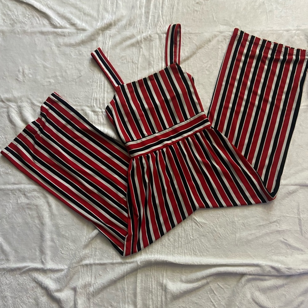 Express striped jumpsuit